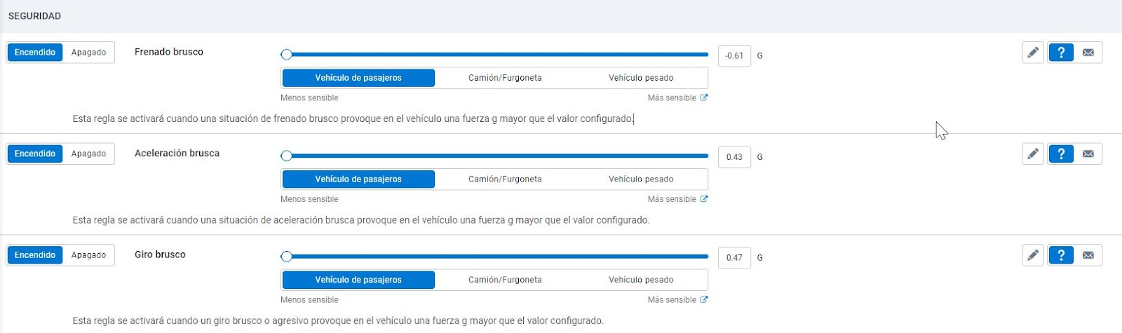 Reglas de excepción personalizables de frenado